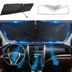 57 Inch Foldable Windshield Sun Shade Umbrella 57 x 31 Inch - Image 8