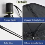 57 Inch Foldable Windshield Sun Shade Umbrella 57 x 31 Inch - Image 2