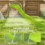 5.7FT Outdoor Slide for Kids Ages 3-8, Climbing Step Ladder, Playground Equipment for Backyard, Garden, Green - Image 5