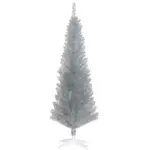 HOMCOM 5 Ft Slim Artificial Christmas Tree with 294 Tips and Plastic Base Silver - Image 11