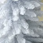 5ft Slim White Snow Flocked Artificial Pencil Christmas Tree Indoor Decoration Realistic Branches Plastic Base - Image 9