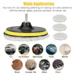 5 Piece 6 Inch Wool Buffing and Polishing Pad Kit with M14 Adapter - Image 5