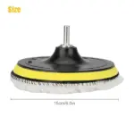 5 Piece 6 Inch Wool Buffing and Polishing Pad Kit with M14 Adapter - Image 9