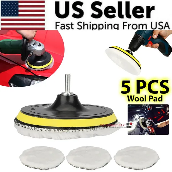 5pcs-6-buffing-polishing-pad-wool-wheel-mop-kit-for-car-polisher-drill-adapter-6.webp 5 Piece 6 Inch Wool Buffing and Polishing Pad Kit with M14 Adapter - Image 1