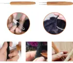 5 Piece Crochet Hook Set with Bamboo Handles for Dreadlock and Braiding - Image 10