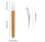 5 Piece Crochet Hook Set with Bamboo Handles for Dreadlock and Braiding - Image 11