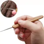 5 Piece Crochet Hook Set with Bamboo Handles for Dreadlock and Braiding - Image 3