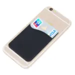5 Pack Silicone Adhesive Phone Wallet Credit Card Holders Black - Image 7