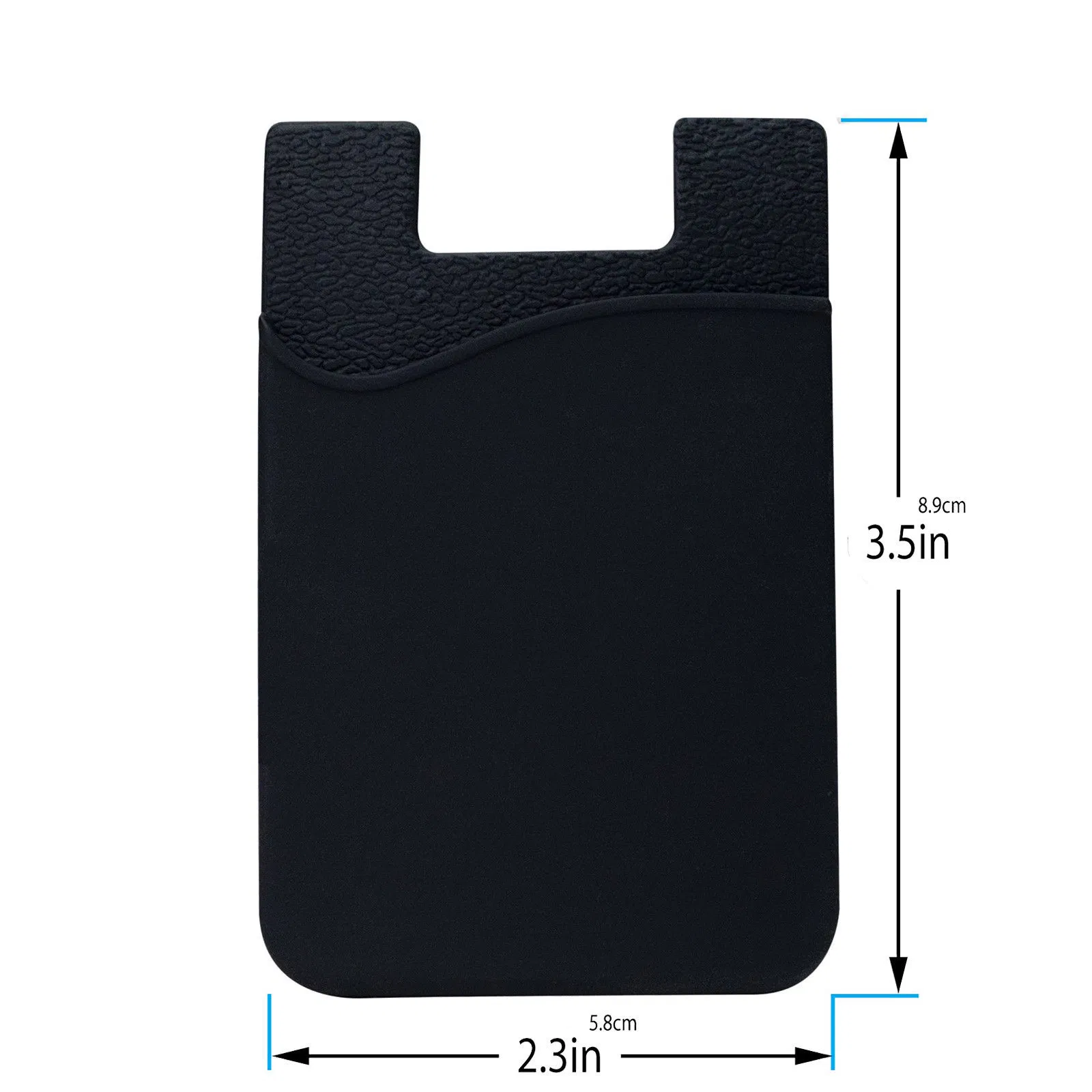 5 Pack Silicone Adhesive Phone Wallet Credit Card Holders Black