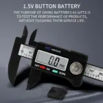 6 Inch 150mm Digital Caliper with LCD Carbon Fiber Composite ABS - Image 2
