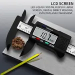 6 Inch 150mm Digital Caliper with LCD Carbon Fiber Composite ABS - Image 3