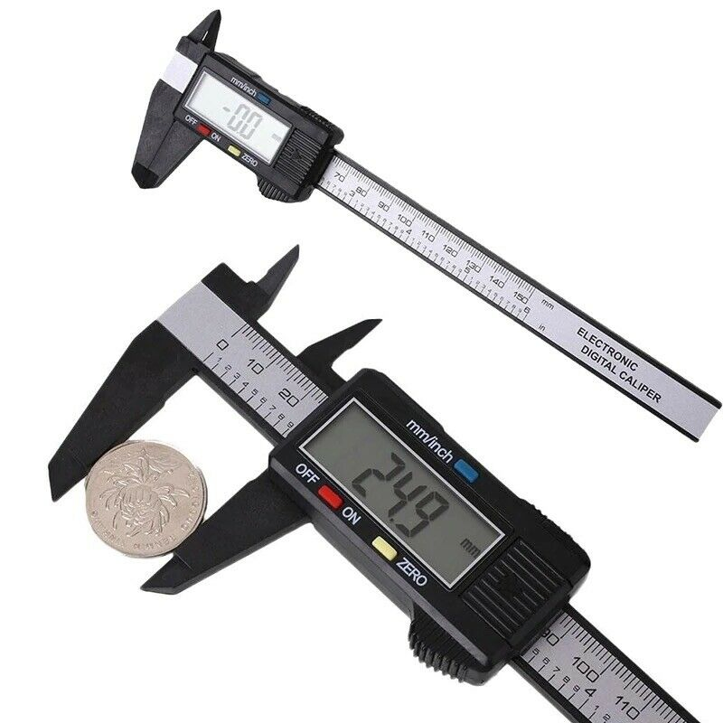 6 Inch 150mm Digital Caliper with LCD Carbon Fiber Composite ABS