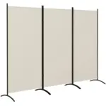 HOMCOM 6' 3 Panel Room Divider, Indoor Privacy Screen for Home, Light Gray - Image 11