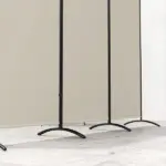 HOMCOM 6' 3 Panel Room Divider, Indoor Privacy Screen for Home, Light Gray - Image 9