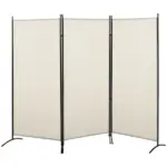 HOMCOM 6 ft 3-Panel Room Divider, Privacy Screen, Folding, Beige, Indoor Use - Image 11
