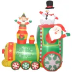 6 ft Inflatable Christmas Train with White LED Lights for Indoor Outdoor Decor - Image 11