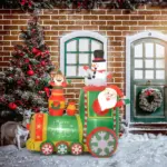 6 ft Inflatable Christmas Train with White LED Lights for Indoor Outdoor Decor - Image 10