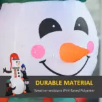 HOMCOM 6' Christmas Holiday Yard Inflatable Outdoor Light Up LED Christmas Decoration 3 Penguins Building Snowman - Image 5