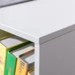 6-Cube Kids Bookcase with Reading Nook, Toddler Storage Cabinet Shelf with Seat Cushion for Playroom Bedroom, 40.5"x12"x23.5", Gray - Image 8