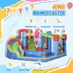 6 in 1 Inflatable Bounce House with Slide, Trampoline, Pool and Water Sprayer - Image 4