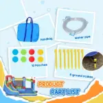 6 in 1 Inflatable Bounce House with Slide, Trampoline, Pool and Water Sprayer - Image 5