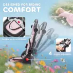 6 in 1 Kids Tricycle with Adjustable Push Handle, Removable Canopy, Reversible Seat, for 1-5 Years, Pink - Image 6