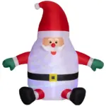 6 ft Inflatable Santas, Blow-Up Christmas Decor with Rotating Magic Ball Light, Claus for Outdoor Yard, Garden Party - Image 11