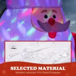 6 ft Inflatable Santas, Blow-Up Christmas Decor with Rotating Magic Ball Light, Claus for Outdoor Yard, Garden Party - Image 5