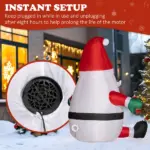 6 ft Inflatable Santas, Blow-Up Christmas Decor with Rotating Magic Ball Light, Claus for Outdoor Yard, Garden Party - Image 6