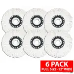 6 Pack Microfiber Spin Mop Replacement Heads, 6.5 Inch - Image 9