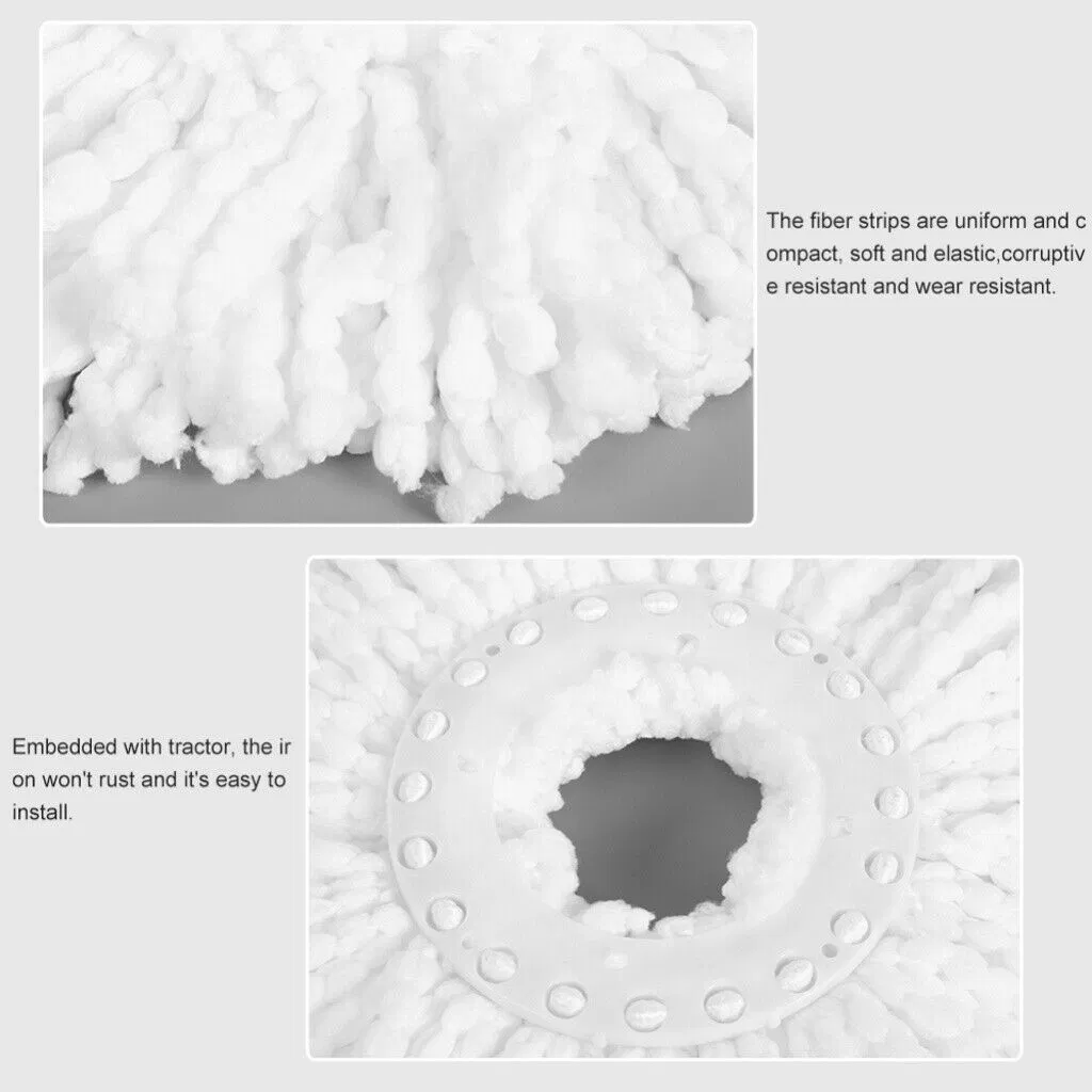 6 Pack Microfiber Spin Mop Replacement Heads, 6.5 Inch