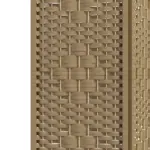 HOMCOM 6-Panel Folding Room Divider, Portable Wave Fiber Privacy Screen, Natural, for Home Office - Image 8