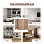 HOMCOM 6 Panel Wicker Room Divider 6 ft Tall Privacy Screen Natural - Image 6