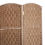 HOMCOM 6 Panel Wicker Room Divider 6 ft Tall Privacy Screen Natural - Image 7