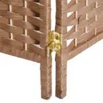HOMCOM 6 Panel Wicker Room Divider 6 ft Tall Privacy Screen Natural - Image 8