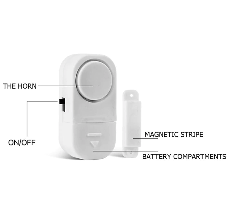 6 Pack Wireless Window Door Security Alarm Magnetic Sensor System
