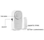 6 Pack Wireless Window Door Security Alarm Magnetic Sensor System - Image 9