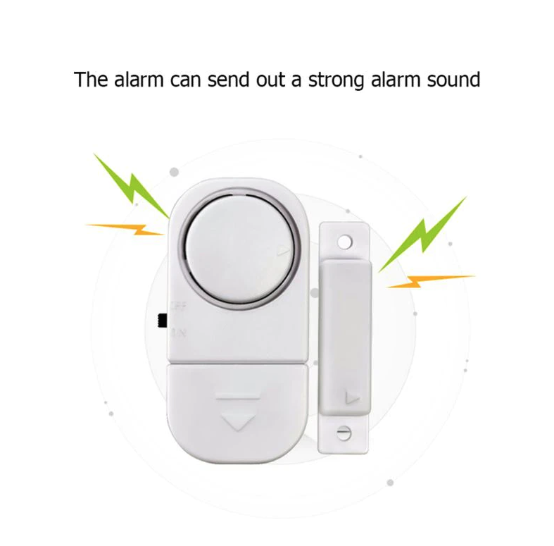 6 Pack Wireless Window Door Security Alarm Magnetic Sensor System