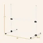 6 Piece Dog Agility Set with Adjustable Height Jump Bars, Carry Bag, Displacing Top Bar, White - Image 3