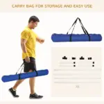 6 Piece Dog Agility Set with Adjustable Height Jump Bars, Carry Bag, Displacing Top Bar, White - Image 6
