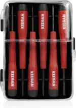 Keegan Tools 6 Piece Precision Screwdriver Set with Swivel Caps and Case - Image 11