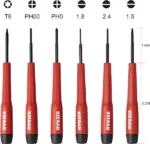 Keegan Tools 6 Piece Precision Screwdriver Set with Swivel Caps and Case - Image 13