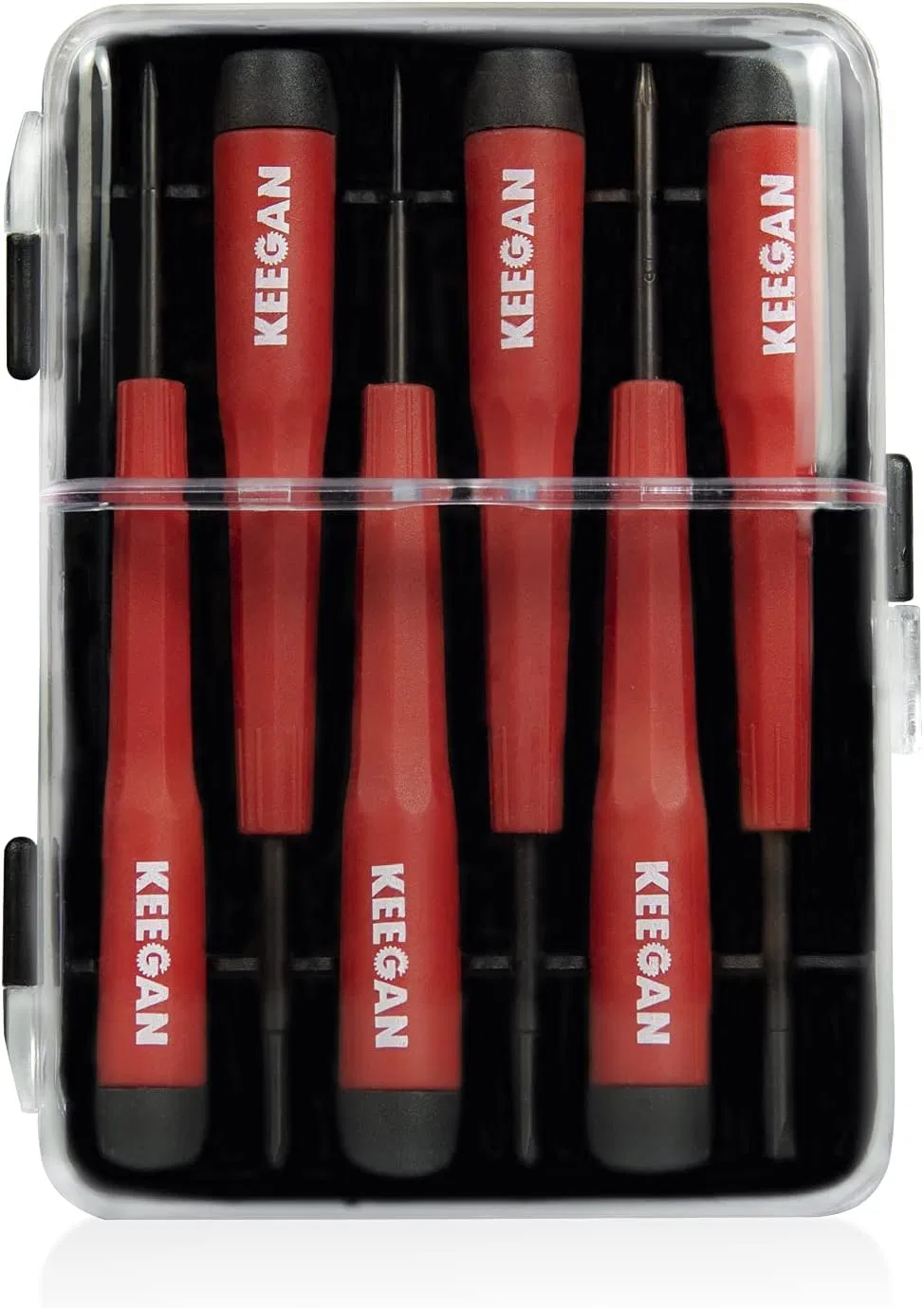 Keegan Tools 6 Piece Precision Screwdriver Set with Swivel Caps and Case