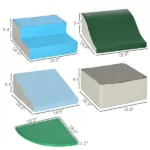 6-Pieces Foam Climbing Blocks for Toddlers 1-3 Years, Soft Play Set for Climb and Crawl, Contemporary - Image 3