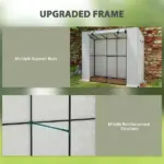 Outsunny 6' x 2' x 5' Walk-in Greenhouse Small Greenhouse for Outdoors with UV-resistant PE Cover, Portable, White - Image 4