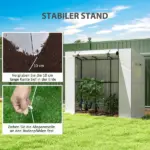 Outsunny 6' x 2' x 5' Walk-in Greenhouse Small Greenhouse for Outdoors with UV-resistant PE Cover, Portable, White - Image 7