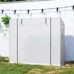 Outsunny 6' x 2' x 5' Walk-in Greenhouse Small Greenhouse for Outdoors with UV-resistant PE Cover, Portable, White - Image 8