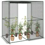 6' x 4' x 6' Crop Cage, Plant Protection Tent with Zippered Doors for Vegetable Garden, Backyard, Black - Image 11