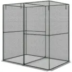 6' x 4' x 6' Crop Cage, Plant Protection Tent with Zippered Doors for Vegetable Garden, Backyard, Black