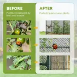 6' x 4' x 6' Crop Cage, Plant Protection Tent with Zippered Doors for Vegetable Garden, Backyard, Black - Image 4